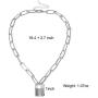 GVUSMIL Y Lock Pendant Necklace for Women Men Long Chain Punk Multilayer Choker Key and Lock Necklaces for Girls Boys Gift