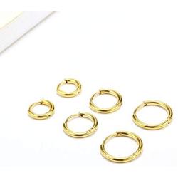 Surgical Stainless Steel Thin Hoop Earrings 6mm/8mm/10mm Small Huggie Hoop Earrings for Women and Men
