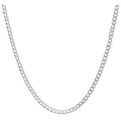 Authentic Solid Sterling Silver Cuban Curb Link .925 Rhodium Necklace Chains 2MM - 8.5MM, 16'' - 30'', Silver Chain for Men & Women, Made In Italy, Next Level Jewelry