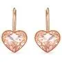 SWAROVSKI Womens Bella Heart Earrings Collection, Pink Crystals, Clear Crystals