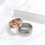 ALEXTINA Mens Womens Stress Relief Stainless Steel 8MM Spinner Ring Animal Cat Band