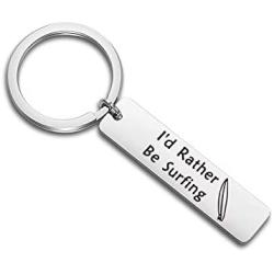 Gzrlyf Surfing Keychain Surfer Keychain Surfing Gift Surfboard Gift I d Rather Be Surfing Jewelry Water Sport Gift for Windsurfer