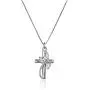 Sterling Silver Cubic Zirconia ''Faith Hope Love'' Cross Pendant Necklace, 18'' Sterling Silver Cubic Zirconia ''Faith Hope Love'' Cross Pendant Necklace, 18''