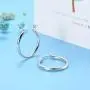 Silver Hoop Earrings for Women Men Girls- Cartilage Earring Small Hoop Earrings Hypoallergenic 925 Sterling Silver Tragus Earrings(12mm, 14mm, 15mm, 16mm, 20mm)