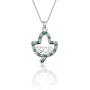 BAUNA Greek Sorority Gift Pink and Green Rhinestone 1908 Pendant Necklace Jewelry Graduation Gifts for Her
