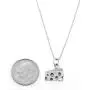 LGU Sterling Silver One Sided Flat Piece of Cheese Necklace LGU Sterling Silver One Sided Flat Piece of Cheese Necklace