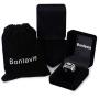BONLAVIE Silver Rings for Men 6.85ct 8X12mm Radiant Cut Created Emerald 925 Sterling Silver Wedding Engagement Band Size 6-14