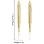 Boho Long Tassels Dangle Drop Metal Chain Earrings, Simplicity Punk Gold Silver Stud Earrings for Women Teenage Girls Wedding Party Gifts