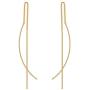 Cruved Threader Earrings 14K Gold Plated Lightweight Drop Dangle Tassel Threader Earrings for Women Simple Fahsionable Jewelry Gifts for Girls