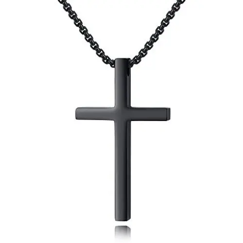 Reve Simple Stainless Steel Cross Pendant Chain Necklace for Men Women, 20-22 Inches Link Chain Reve Simple Stainless Steel Cross Pendant Chain Necklace for Men Women, 20-22 Inches Link Chain