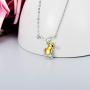 ROMANTIC WORK Animal Pendant Owl/Frog/Hedgehog Necklace 925 Sterling Silver Dainty Jewelry Birthday Gift for Women Animal Lover,18''+2'' Rolo Chain
