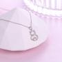 Sterling Silver Cute Cat Lover Gift Cat Pendant Necklace for Women Teen Girls, 18 Inches