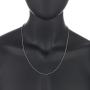 The Bling Factory 2.4mm High-Polished Stainless Steel Ball Military Necklace