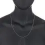 The Bling Factory 2.4mm High-Polished Stainless Steel Ball Military Necklace