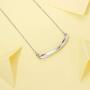 Balance Tube Bar Necklace,Sterling Silver Bar Pendant 18'' chain,Dainty Geometric Horizontal Necklace for Women Men,Stick Charm Minimalist Bar Jewelry Birthday Gift(with gift box)