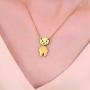 Jewel Valley 18k Gold Plated Teddy Bear Pendant Necklaces for Women with Body-Rotating Design Cute Animal Jewelry Gifts with 16 and a 2 Extension Chain