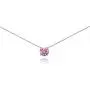 Sterling Silver Light Rose Solitaire Choker Necklace Made with Swarovski Crystal Sterling Silver Light Rose Solitaire Choker Necklace Made with Swarovski Crystal
