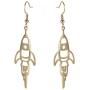 cooltime Stainless Steel Rocket Dangle Earrings for Girls and Women - Science Earrings Unique Gift for Girls