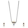 Efulgenz Mangalsutra Indian Traditional Crystal Rhinstone Kundan Gold Plated Pendant Necklace Earring Jewellery Set