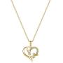 Hidepoo Horse Gifts for Girls, 14K Gold Plated Cubic Zirconia Heart Initial Pendant Horse Necklace Dainty Horse Jewelry Personalized Horse Necklace for Women Horse Gifts for Girls