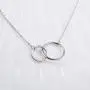 XYM Mother Daughter Necklace - Sterling Silver Two Interlocking Infinity Double Circles XYM Mother Daughter Necklace - Sterling Silver Two Interlocking Infinity Double Circles