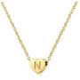 BFJLIFE Tiny Gold Initial Heart Necklace 18K Gold Filled Handmade Dainty Personalized Letter Heart Choker Necklace Gift for Women Necklace Jewelry