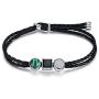 E Bracelet for Women Girls Love Friendship Gift 23cm Adjustable Handmade Rope Bracelet BlackBrownBlue8K Gold Plated