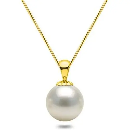 White Japanese AAAA 6-10mm Akoya Cultured Pearl Pendant Necklace 16''/18'' Solitaire Necklace Pendant - Orien Jewelry White Japanese AAAA 6-10mm Akoya Cultured Pearl Pendant Necklace 16''/18'' Solitaire Necklace Pendant - Orien Jewelry