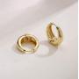 UILZ Chunky Hoop Earrings for Women, Small 14K Gold Plated Hypoallergenic Cute Huggie Lightweight Girls Tiny Hoop Earrings