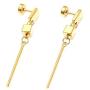 Heavstjer Fashion Piercing Tragus Cartilage Screw Stud Earrings Bar Long Dangle Drop Earrings