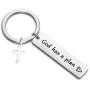 Zuo Bao Religious Gifts Inspirational Quote Keychain God Has a Plan Christian Jewelry for Friend Family Member Faith Keyring