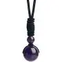 iSTONE Unisex Genuine Round Gemstone Beads Pendant Necklace with Adjustable Nylon Cord 25 Inch iSTONE Unisex Genuine Round Gemstone Beads Pendant Necklace with Adjustable Nylon Cord 25 Inch