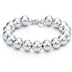 925 Sterling Silver 4MM-10M Italian Bead Ball Chain Bracelet- Handmade Bead Italian Bracelet, Silver Bead Bracelet for Women, 6.5, 7, 7.5, 8 Inch Bracelets