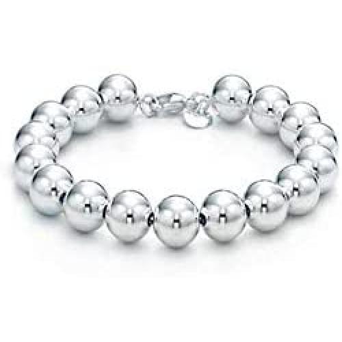 925 Sterling Silver 4MM-10M Italian Bead Ball Chain Bracelet- Handmade Bead Italian Bracelet, Silver Bead Bracelet for Women, 6.5, 7, 7.5, 8 Inch Bracelets