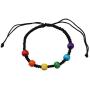 UJIMS LGBT LGBT Pride Gifts Gay Flag Rainbow Double Rings Pendant Necklace Lesbian Rings with Rainbow Charm Jewelry Transgender Pride Gift