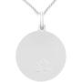 Ritastephens Italian Sterling Silver or Gold Tone Round Saint St Christopher Medal Charm Pendant Necklace (Varying Sizes)