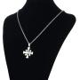 COTTVOTT Stainless Steel Jerusalem Crusaders Cross Pendant Necklaces Women Men Medieval Jewelry