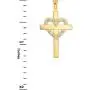 Solid 14k Yellow Gold Diamond-Studded Heart Cross Pendant Necklace Solid 14k Yellow Gold Diamond-Studded Heart Cross Pendant Necklace