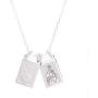 Small Scapular Necklace Virgen del Carmen in Silver .925 Fine Religious Gifts for Her and Him women´s y-necklace small fine religious piece