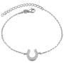EVER FAITH 925 Sterling Silver Gorgeous CZ Daily Lucky Horseshoe Adjustable Link Bracelet Hand Chain EVER FAITH 925 Sterling Silver Gorgeous CZ Daily Lucky Horseshoe Adjustable Link Bracelet Hand Chain