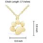 Rosa Vila Paw Print Necklace, Paw Necklace, Dog Necklace, Dog Jewelry for Women, Dog Paw Necklace, Dog Pendant, Dog Necklaces for Women