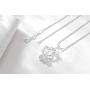 UUONLY Hello Kitty Necklace, Pink Kitty Cat Necklace-Silver Plated Pink Cat Pendant Necklace, Birthday Gift for Hello Kitty Fans, Hello Kitty Gifts for Women etc, 17.71'' , Pink