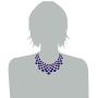 Jane Stone Fashion Statement Collar Necklace Vintage Openwork Bib Costume Jewelry