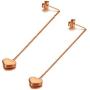 Stainless Steel Love Heart Tassel Earrings Jewelry Cute/Romantic Crystal Dangle Earrings For Women Girls