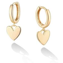 VACRONA Evil Eye Huggie Hoop Earrings for Women 18k Gold Plated Heart Pendant Huggie Earrings Tiny Huggy Hoop Earrings Cute Hoop Sleeper Earrings Gifts for Her