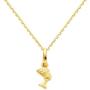The World Jewelry Center 14k Yellow Gold Queen Nefertiti Pendant with 0.9mm Cable Chain Necklace