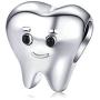 LAMOONY Smile Tooth Charm 925 Sterling Silver Health Charm Anniversary Charm Love Charm Birthday Charm for Pandora Charm Bracelet