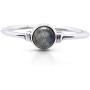 Round Labradorite Delicate Ring- 925 Sterling Silver- Ethnic Tribal and Boho Chic Jewelry - Fashionable and Stylish for Girls and Women -US Size 5-9