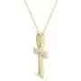 925 Sterling Silver Egyptian Ankh Baguette CZ Cross Pendant Necklace 925 Sterling Silver Egyptian Ankh Baguette CZ Cross Pendant Necklace