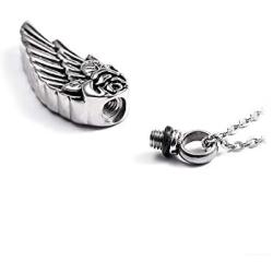 TGLS Angel Wing Urn Necklaces for Ashes Men Women Religion Jesus Angel Cremation Jewelry Memorial Keepsake